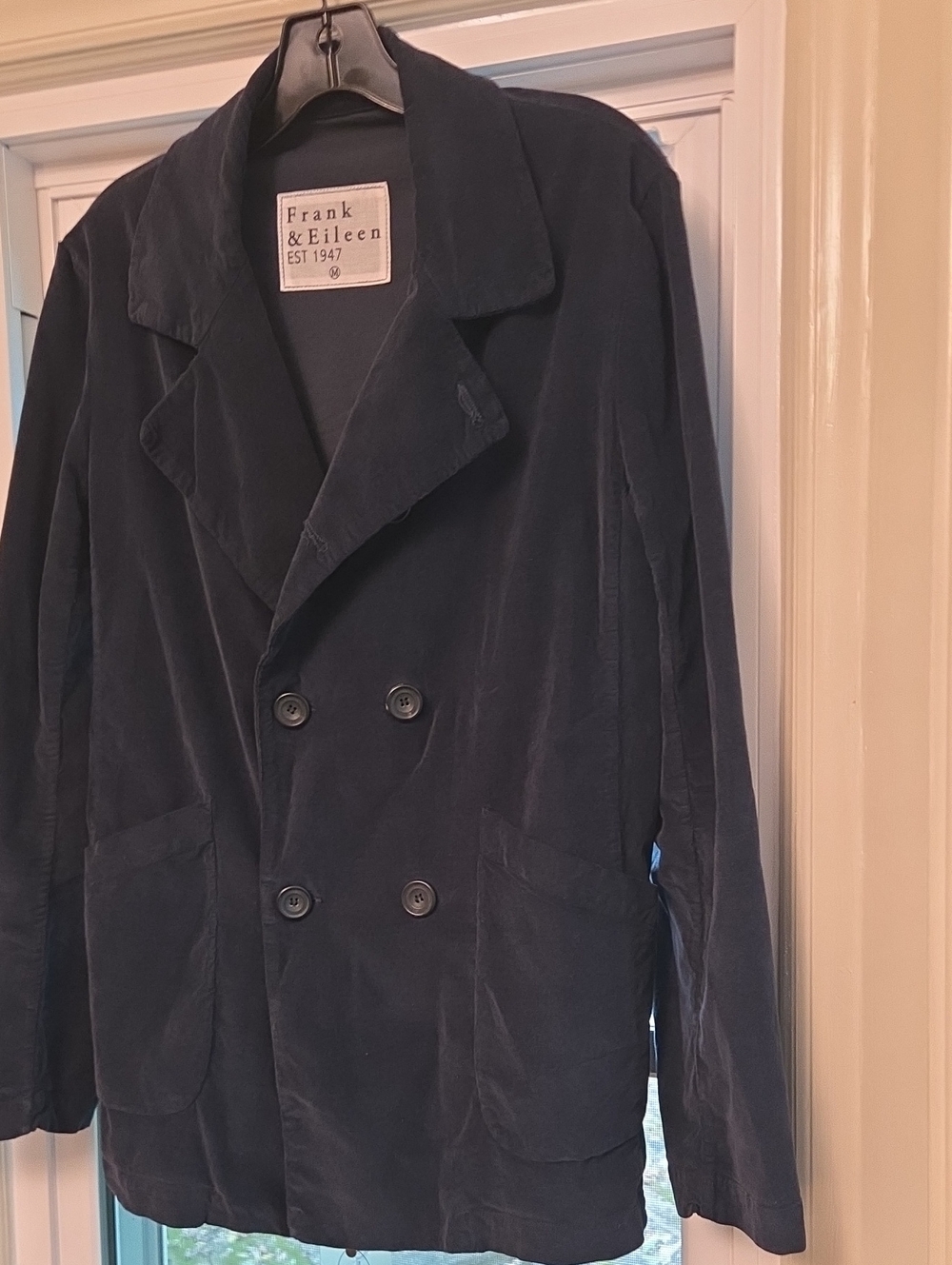 Frank & Eileen Belfast Corduroy  Double-Breasted Pea Coat